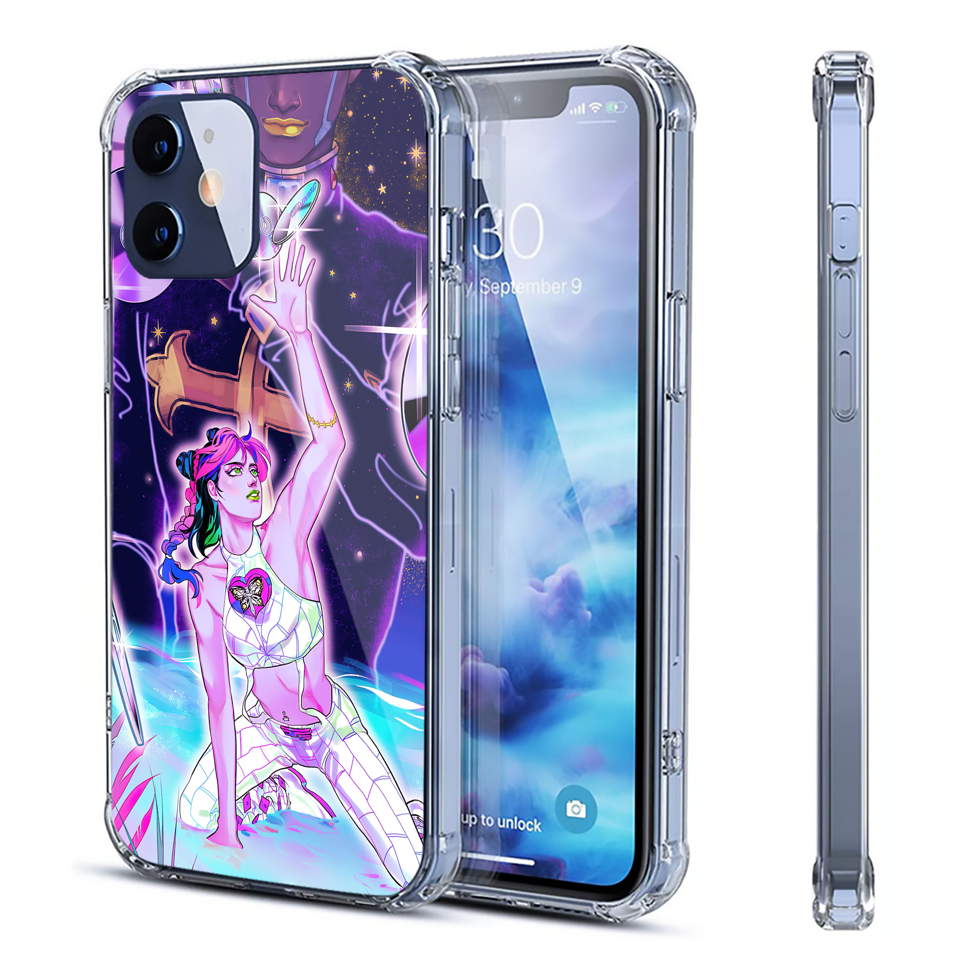 （画像用） ジョジョの奇妙な冒険 JoJo's Bizarre Adventure 【iPhone 12シリーズ対応】透明スマホケース（クリアソフトケース）